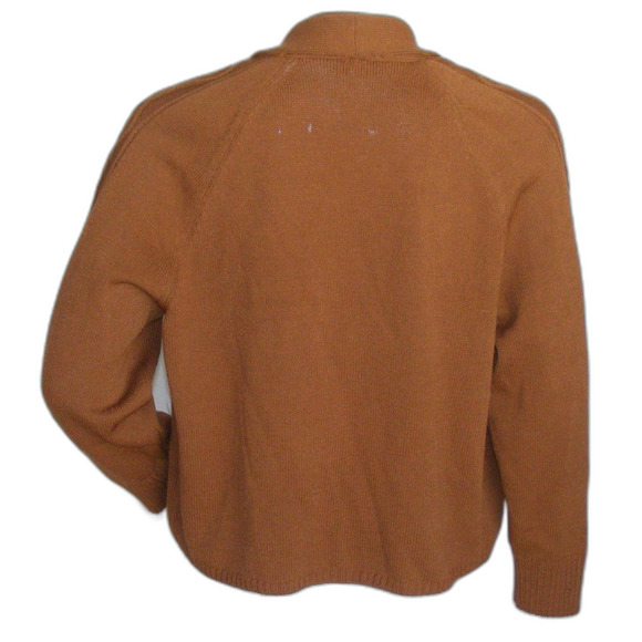 ST.JOHN SPORT Sweater, XL, Brown Knit, Long sleeve, Open front, Textured sleeve - Picture 5 of 14